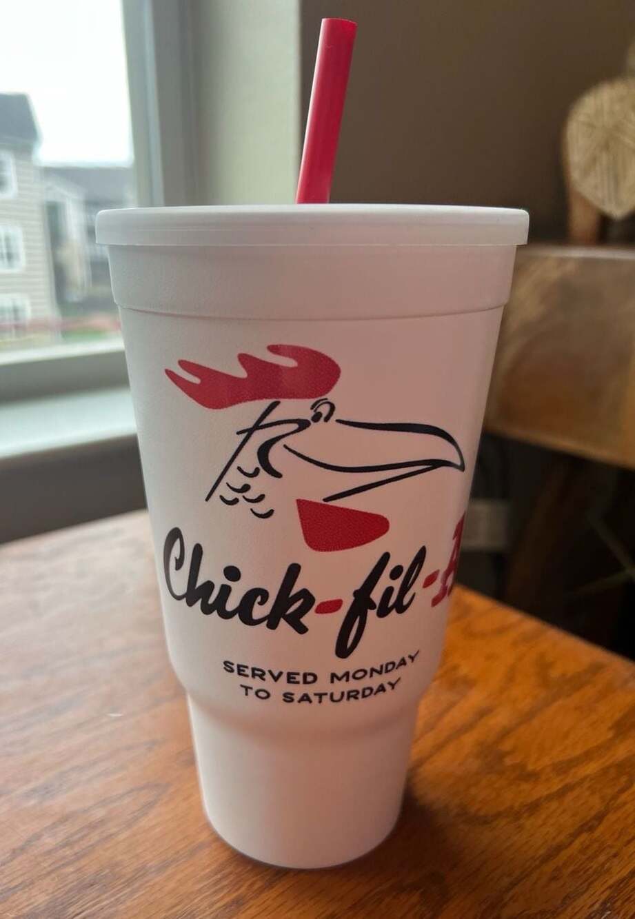 Chick Fil A Plastic Cup/Straw